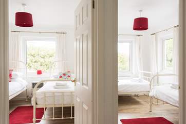 The twin bedrooms are next door to each other.
