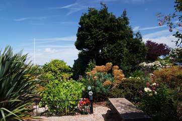 The garden is full of colour in the summer.
