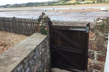 Direct access to the beach is only a gate away.