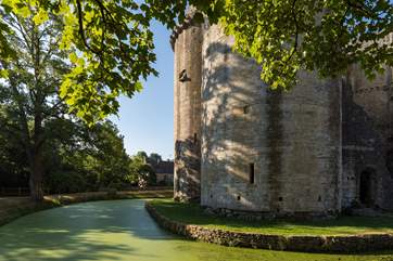 Visit the atmospheric 14th Century ruined castle at Nunney. It's owned by English Heritage and visitors are allowed entry via a wooden bridge.