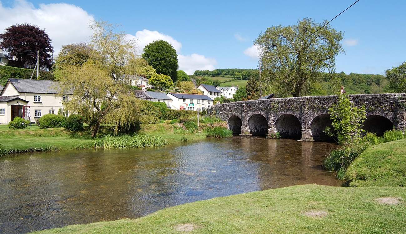 Looking towards the village from the far side of the river Barle. A lovely place to just sit and relax.