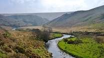 Pack a picnic and go for an Exmoor walk from Landacre to Simonsbath.  Magical moorland wherever you look and a good area to spot Exmoor ponies and red deer. 