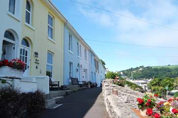 Moon Cottage is the yellow cottage second in from the left. You cannot park outside the house but there is a space on the road below.