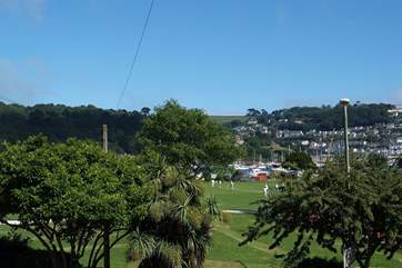 A view from the front door down to the river and the town.