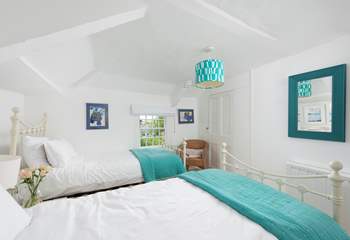 Welcome to bedroom 2 with 3' twin beds, suitable for both children or adults. 