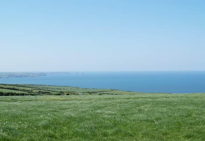 The local coastline within walking distance of Court Cottage.