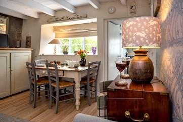 The kitchen leads off from the living-area.