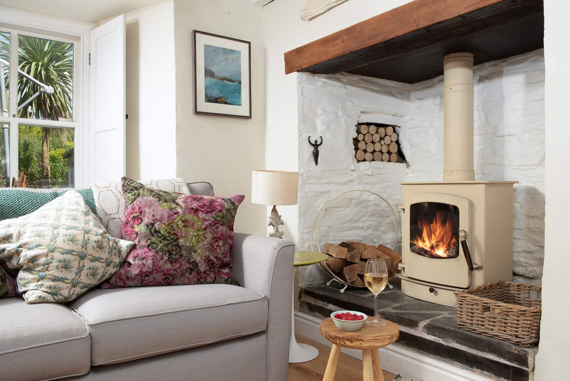 The open plan living-area has a toasty wood-burner making this an ideal retreat whatever the weather.