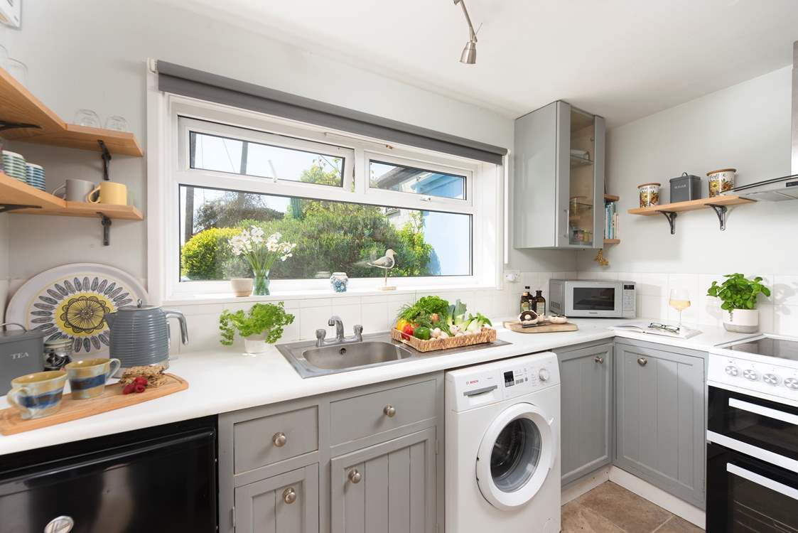 The cottage kitchen.