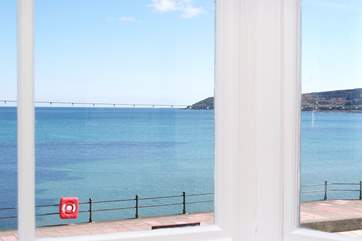 The view over the promenade towards Mousehole and Newlyn.