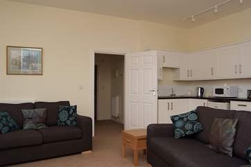 The living-area is open plan.