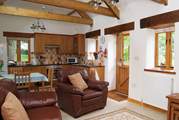 The comfortable open plan living-room.