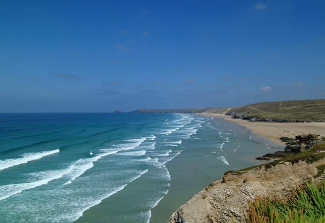 Perranporth beach, a little further up the coast.