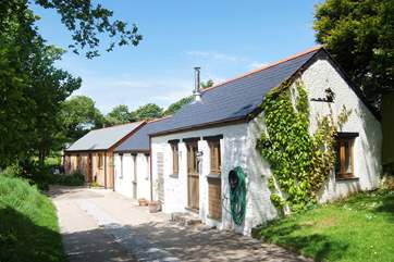 The driveway continues past Kernel's Barn to the owners' house at the end.