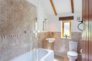 Bright family bathroom.