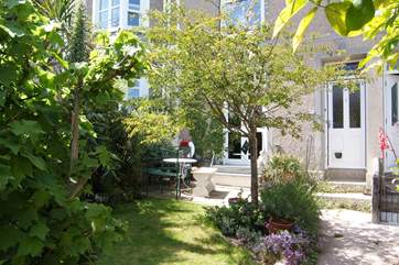 The garden at this pretty cottage.