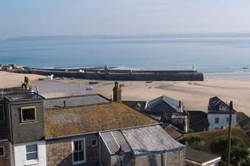 Views across St Ives from the second floor sitting-room.
