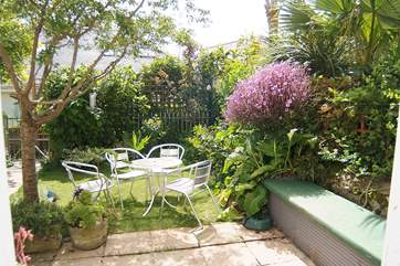 The gorgeous terrace and garden.