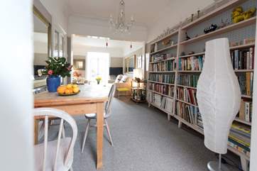 From the dining-area to the sitting-area.