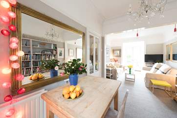 The light floods into the living-area.