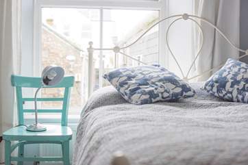 Bedroom 1 has a double bed which is accessed on one side only.