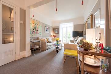 The open plan living-area.