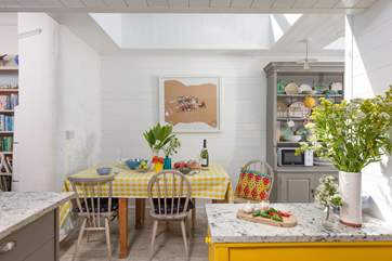 The ground-floor living space is light and welcoming.