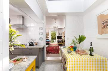 The ground-floor living space is light and bright.