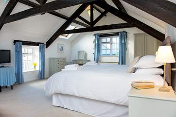The bedroom is gorgeous and really spacious.