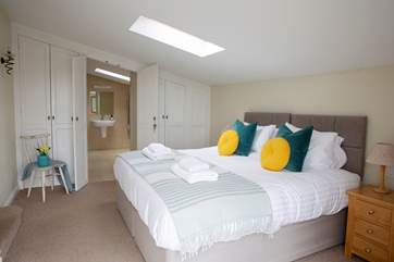 The master bedroom leading through to the en suite.