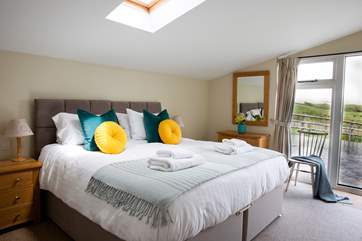The master bedroom with a view