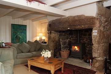 Relax in front of a blazing wood-burner.