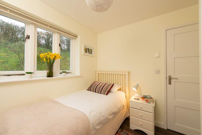 The single bedroom is tucked away at the back of the cottage - again, not overlooked at all.