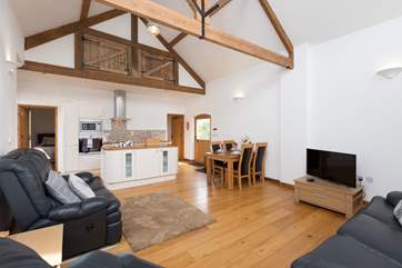 The barn has retained some of its original character as well as being a lovely contemporary space.