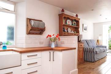 The kitchen/dining -area.
