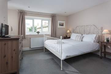 Lovely bed linens await you.