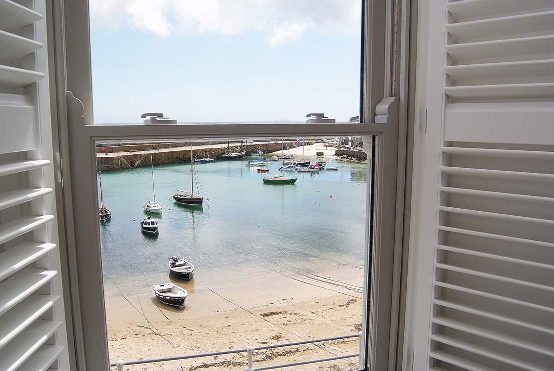 Wonderful sea views from the bedroom.