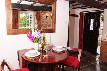 A view of the dining-area within the sitting-room.