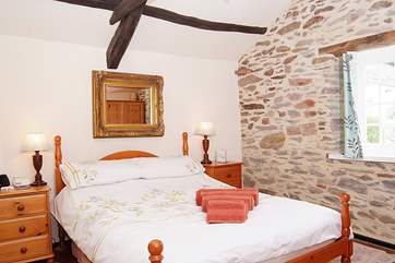 The double bedroom looks out over the hidden gardens in the heart of Dulverton.