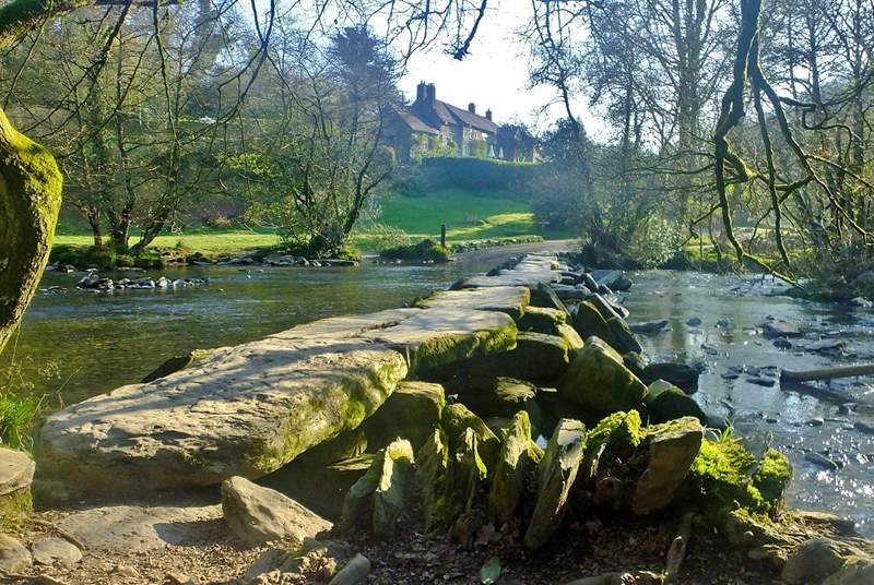 The ancient clapper bridge, of Tarr Steps is just a few miles from Dulverton.  Have a beautiful walk along the river and stroll across this historic monument.