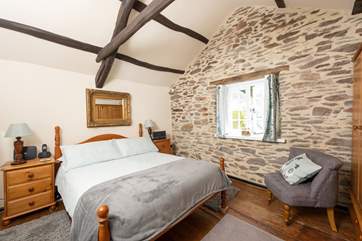 The double bedroom looks out over the hidden gardens in the heart of Dulverton.
