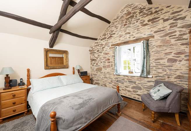 The double bedroom looks out over the hidden gardens in the heart of Dulverton.