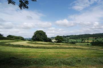 The cottage is surrounded by farmland - you can watch the harvest being gathered if you are there in the summer.