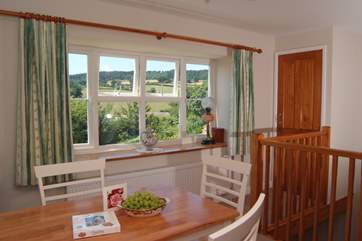 The dining-area has stunning views