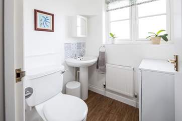 The ground floor cloakroom is very spacious.