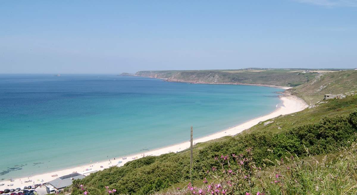 Sennen Cove along the coast.