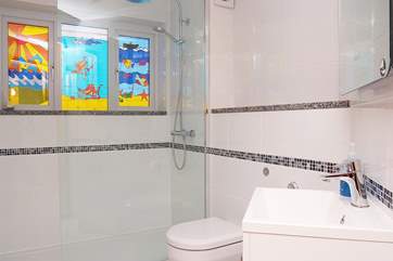 The luxurious shower-room.