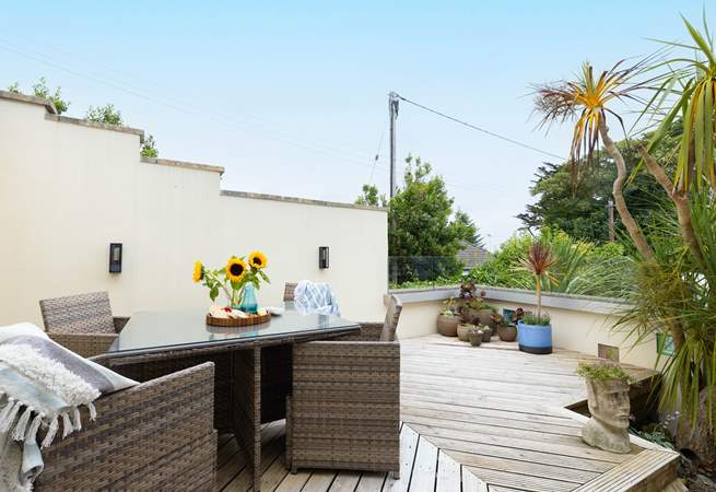 The lovely terrace is a sun-trap.