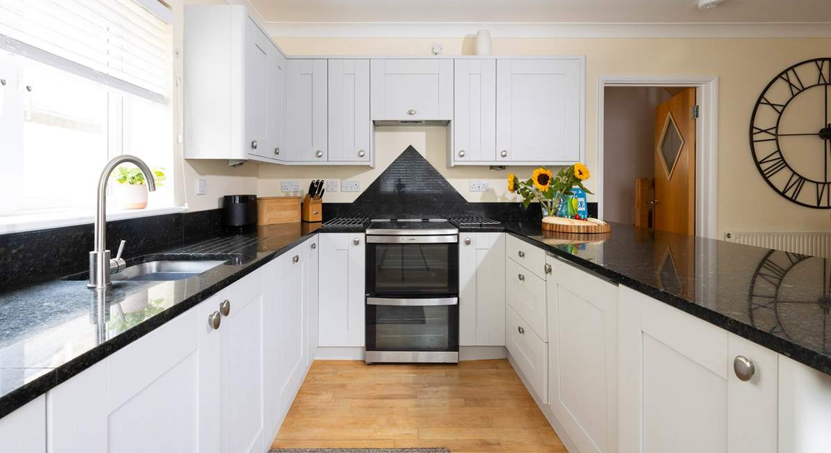 A stylish kitchen so very well-equipped.