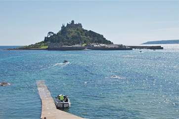 50 yards from The Cottage - going to the Mount at high tide.